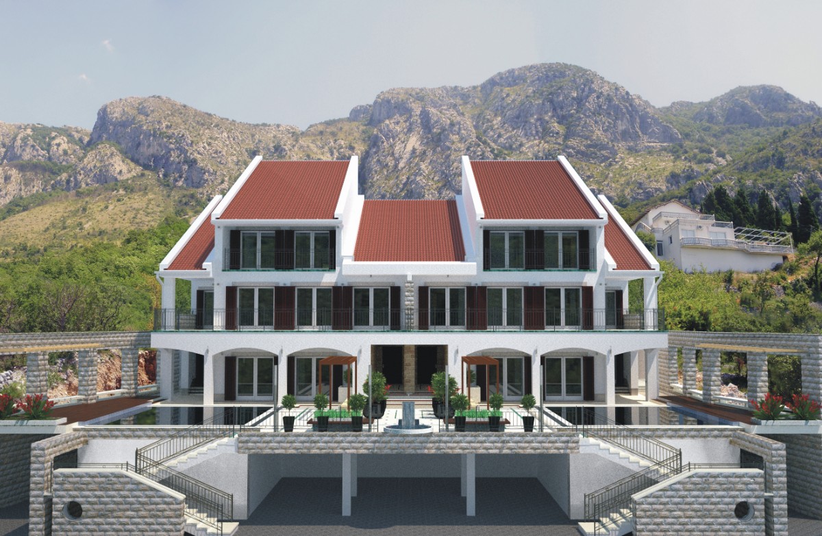 SVETI STEFAN, BLIZIKUĆE – prelijepa kamena vila sa bazenom i panoramskim pogledom na more.